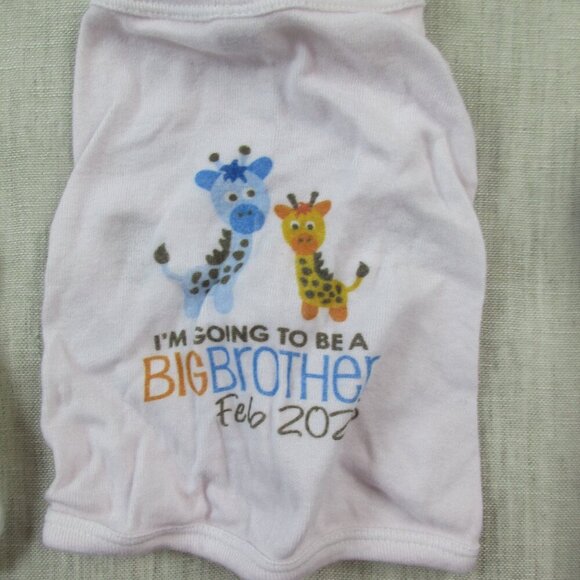 Lot of 3 Dog Shirts Large Multi Cute Graphic Pet Clothes Vegas Big Brother Baby - Picture 4 of 16